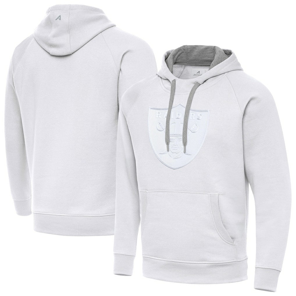 Las Vegas Raiders Antigua Victory Pullover Hoodie White