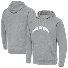 Los Angeles Chargers Antigua Victory Pullover Hoodie Heather Gray