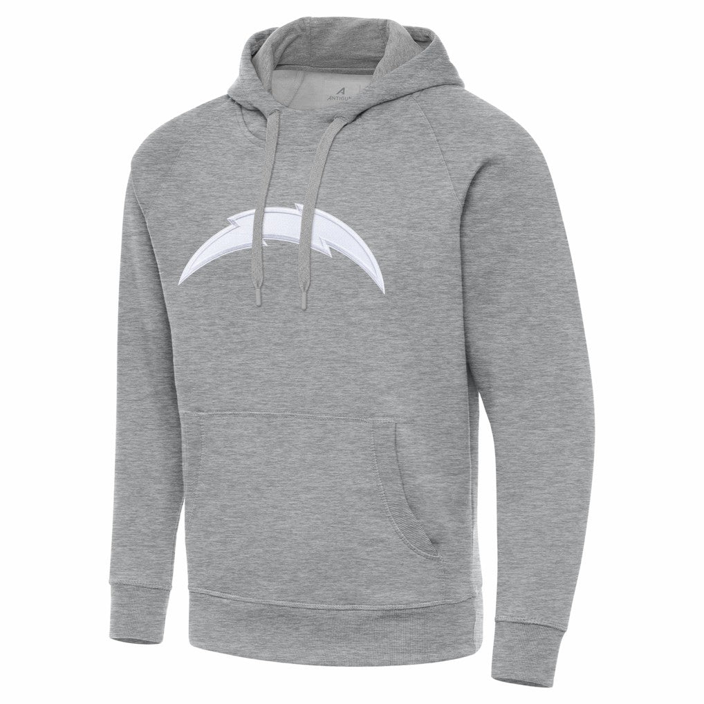Los Angeles Chargers Antigua Victory Pullover Hoodie Heather Gray