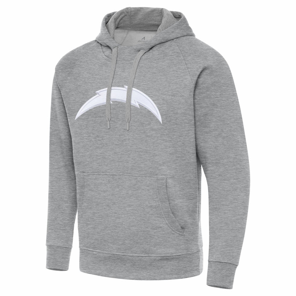 Los Angeles Chargers Antigua Victory Pullover Hoodie Heather Gray