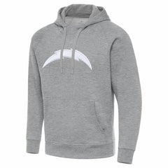 Los Angeles Chargers Antigua Victory Pullover Hoodie Heather Gray