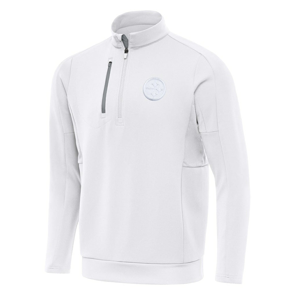 Pittsburgh Steelers Antigua Generation Quarter-Zip Jacket White
