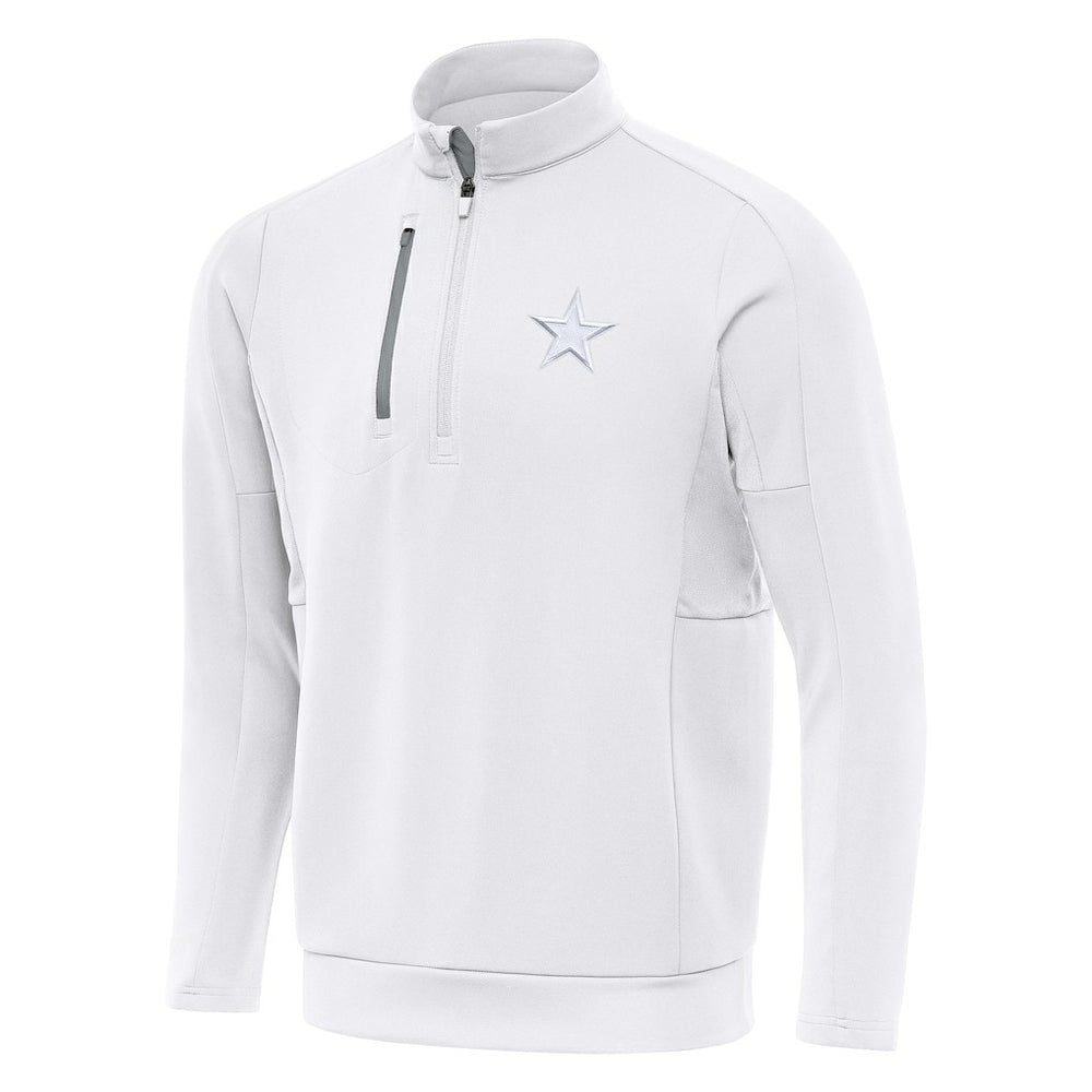 Dallas Cowboys Antigua Generation Quarter-Zip Jacket White