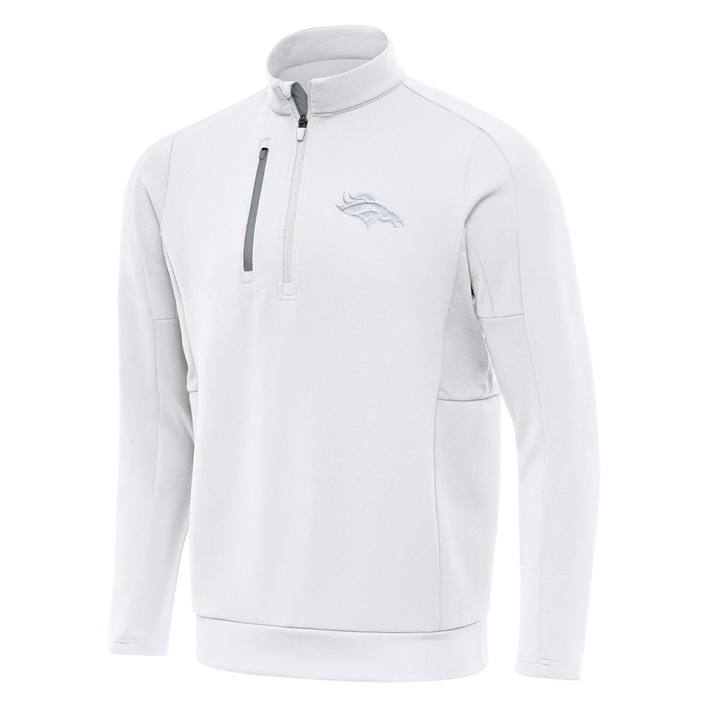 Denver Broncos Antigua Generation Quarter-Zip Jacket White