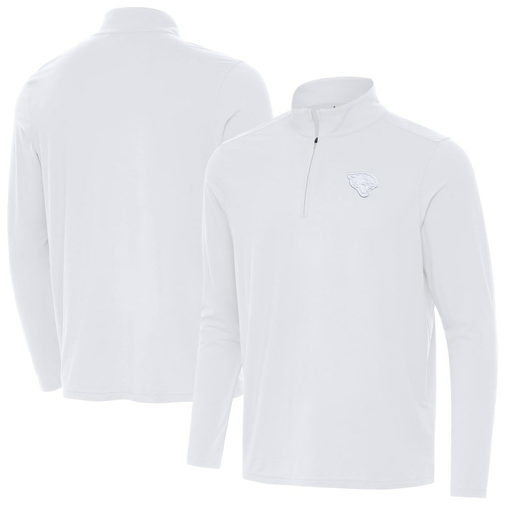 Jacksonville Jaguars Antigua Intent Quarter-Zip Jacket White
