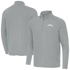 Los Angeles Chargers Men's Antigua Intent Quarter-Zip Jacket Gray
