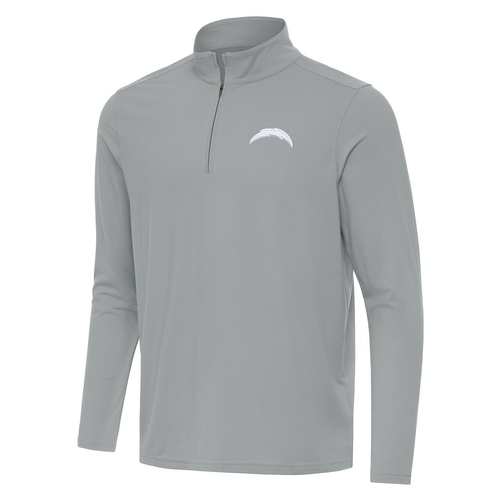 Los Angeles Chargers Men's Antigua Intent Quarter-Zip Jacket Gray