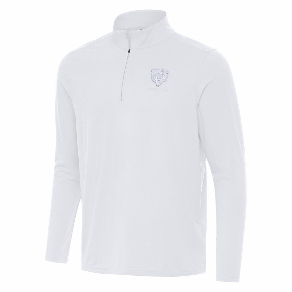 Chicago Bears Antigua Intent Quarter-Zip Jacket White