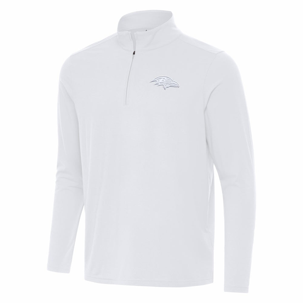 Baltimore Ravens Antigua Intent Quarter-Zip Jacket White