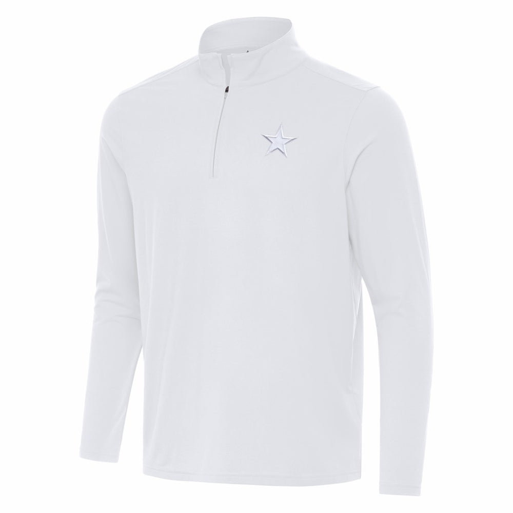Dallas Cowboys Antigua Intent Quarter-Zip Jacket White
