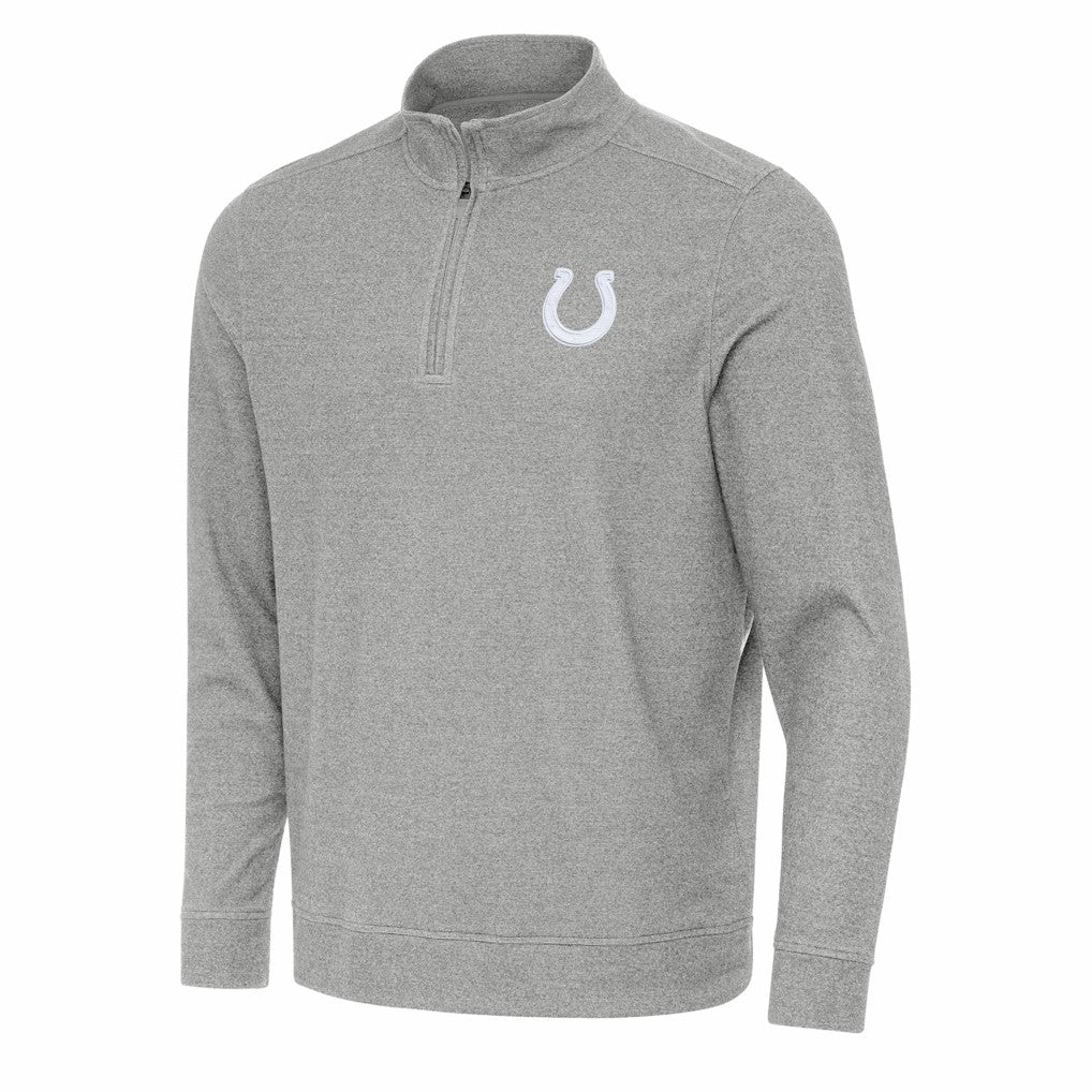 Indianapolis Colts Antigua Subtle Quarter-Zip Jacket Heather Gray