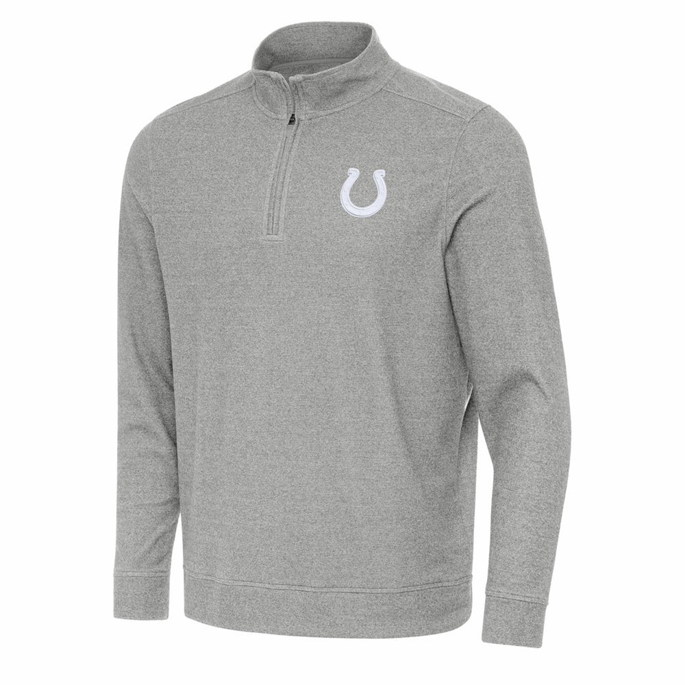 Indianapolis Colts Antigua Subtle Quarter-Zip Jacket Heather Gray