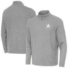 Dallas Cowboys Antigua Subtle Quarter-Zip Jacket Heather Gray