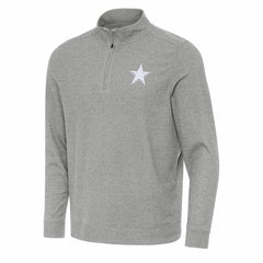 Dallas Cowboys Antigua Subtle Quarter-Zip Jacket Heather Gray