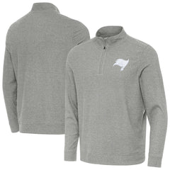 Tampa Bay Buccaneers Antigua Subtle Quarter-Zip Jacket Heather Gray