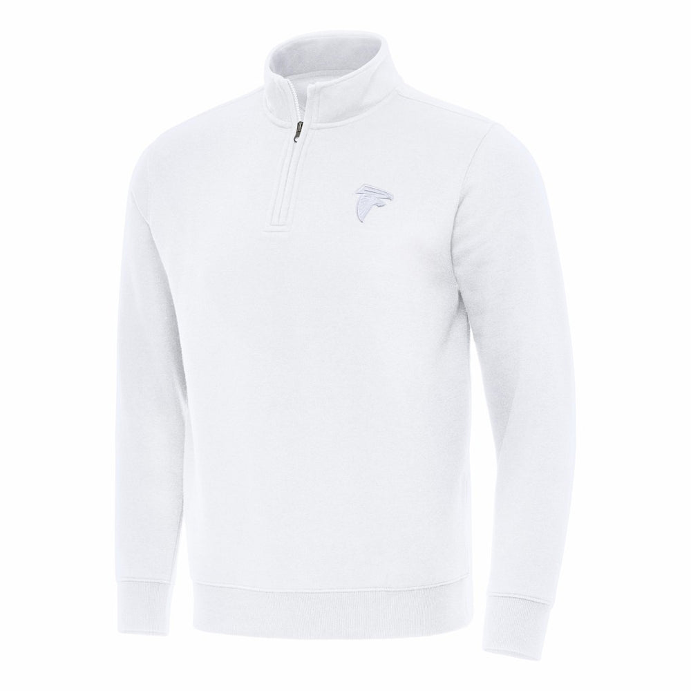 Atlanta Falcons Antigua Victory Quarter-Zip Top White