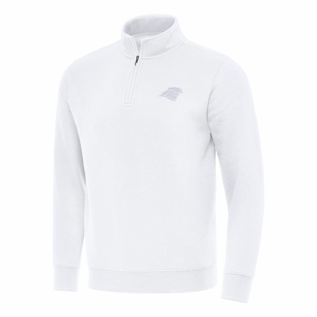Carolina Panthers Antigua Victory Quarter-Zip Top White