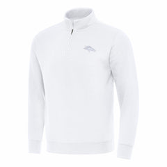 Denver Broncos Antigua Victory Quarter-Zip Top White