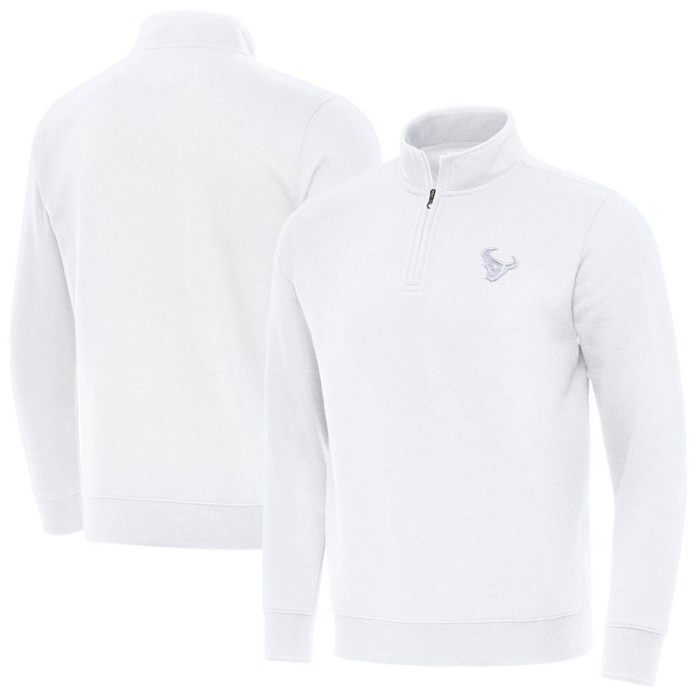 Houston Texans Antigua Victory Quarter-Zip Top White