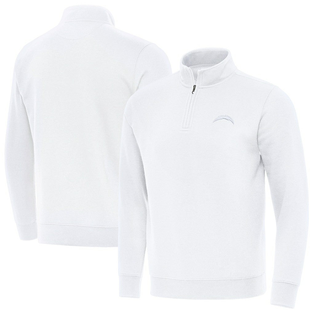 Los Angeles Chargers Antigua Victory Quarter-Zip Top White