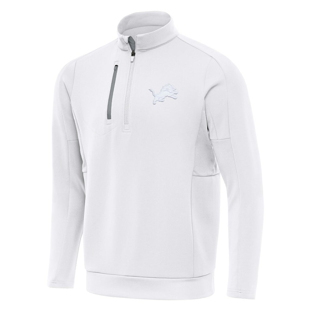 Detroit Lions Antigua Generation Quarter-Zip Top White