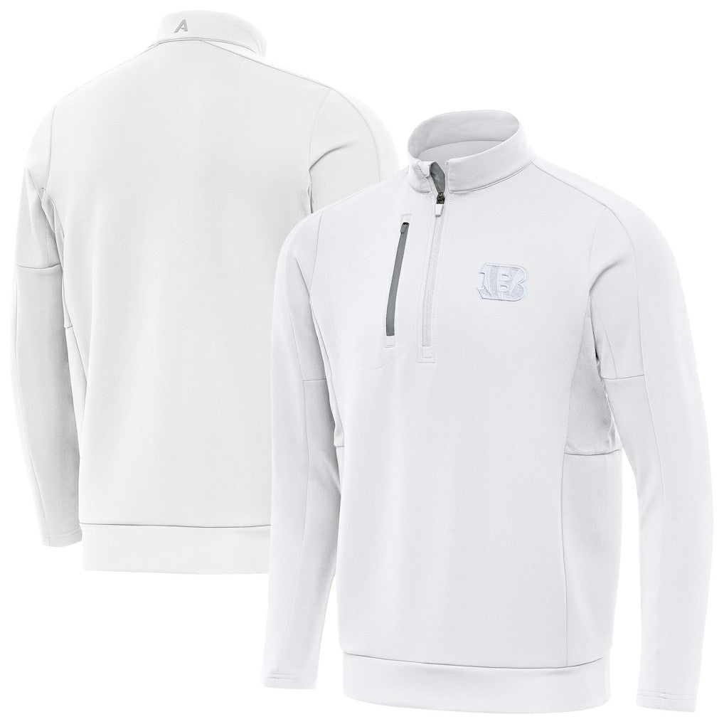 Cincinnati Bengals Antigua Generation Quarter-Zip Top White