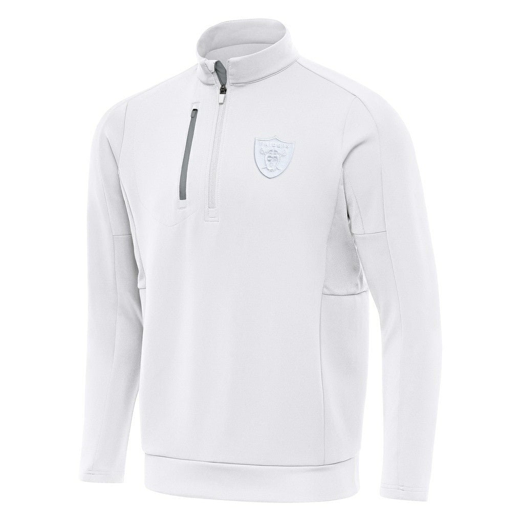 Las Vegas Raiders Antigua Generation Quarter-Zip Top White