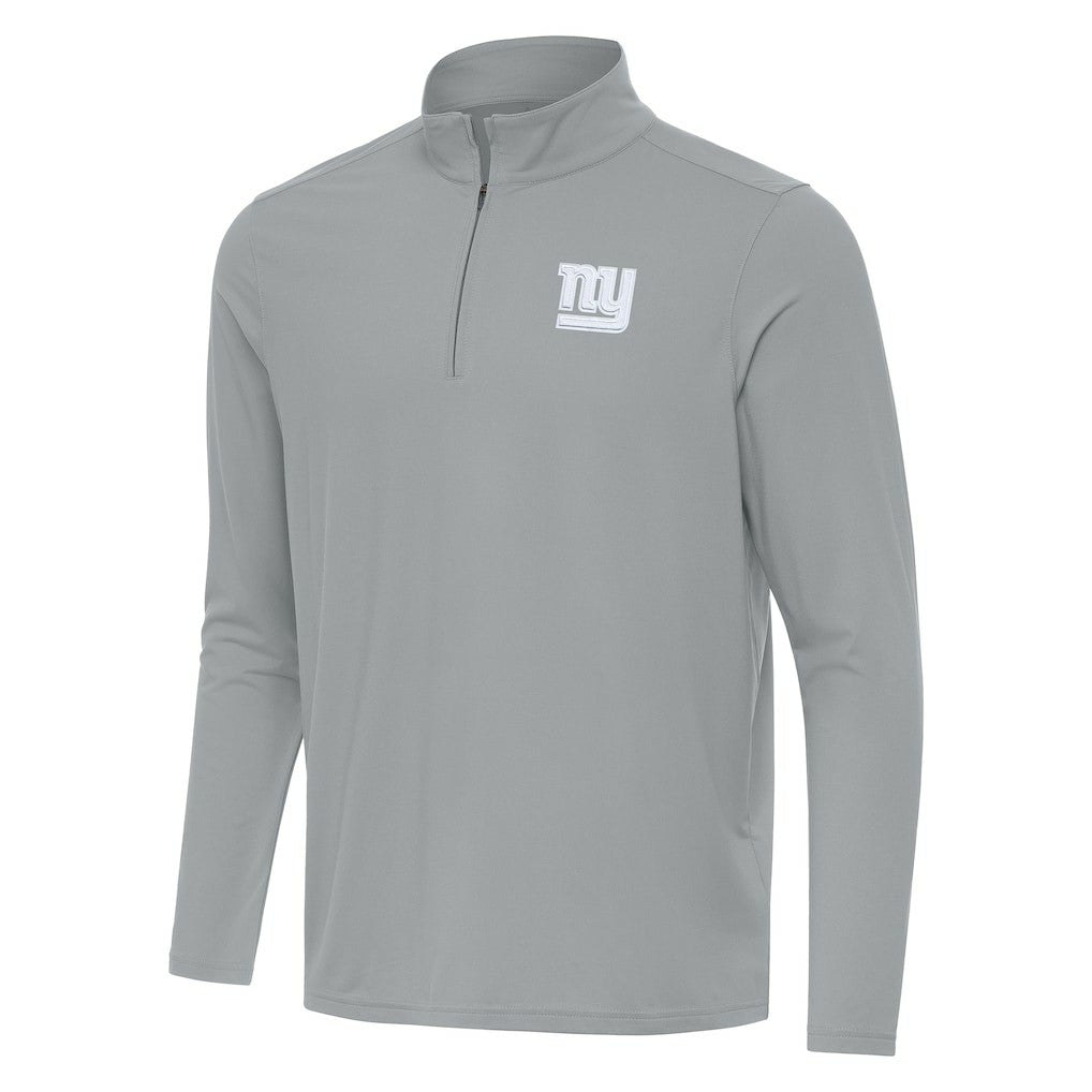 New York Giants Antigua Intent Quarter-Zip Top Gray