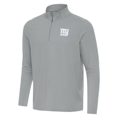 New York Giants Antigua Intent Quarter-Zip Top Gray