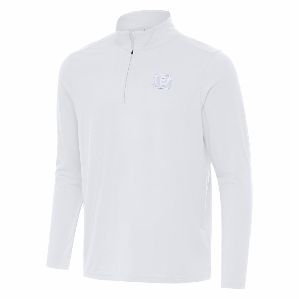 Cincinnati Bengals Antigua Intent Quarter-Zip Top White