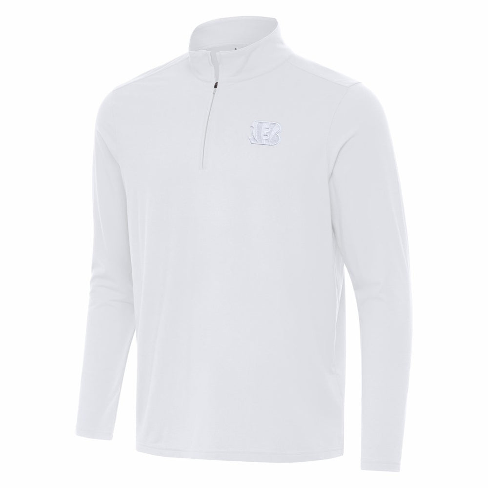 Cincinnati Bengals Antigua Intent Quarter-Zip Top White