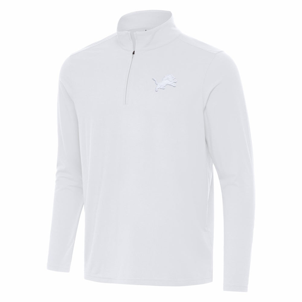 Detroit Lions Antigua Intent Quarter-Zip Top White