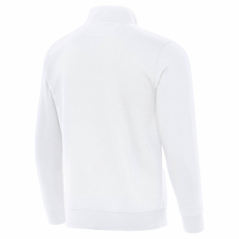 Detroit Lions Antigua Victory Quarter-Zip Top White