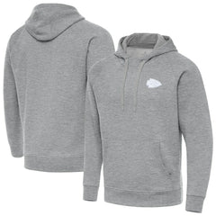 Kansas City Chiefs Antigua Victory Pullover Hoodie Heather Gray