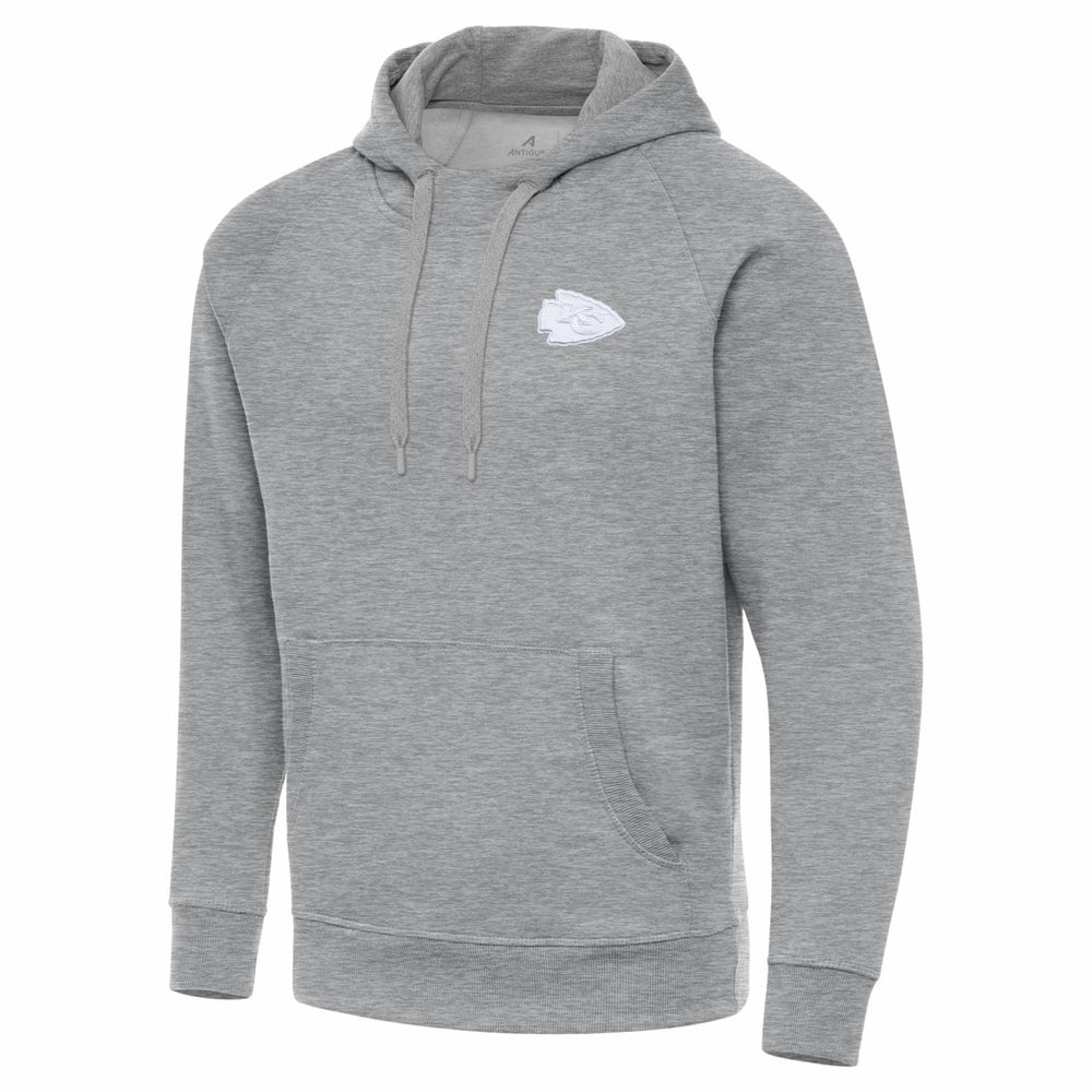 Kansas City Chiefs Antigua Victory Pullover Hoodie Heather Gray