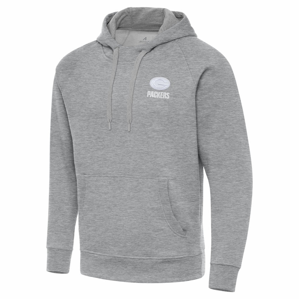 Green Bay Packers Antigua Victory Pullover Hoodie Heather Gray