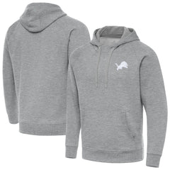 Detroit Lions Antigua Victory Pullover Hoodie Heather Gray