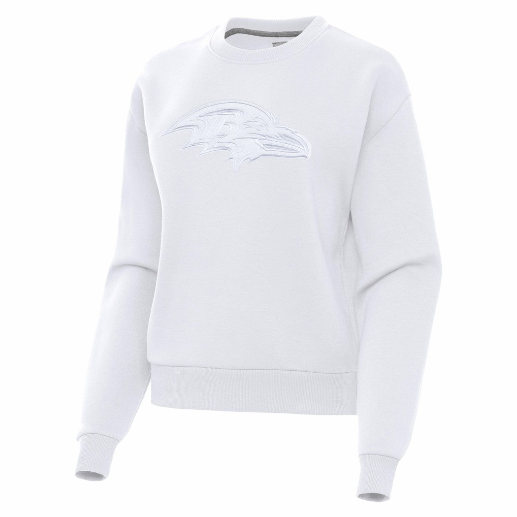 Baltimore Ravens Antigua Women's Victory Pullover Sweatshirt White