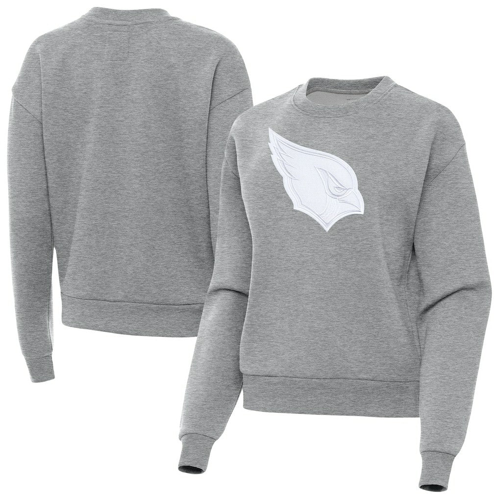 Arizona Cardinals Antigua Women's Victory Pullover Sweatshirt Heather Gray