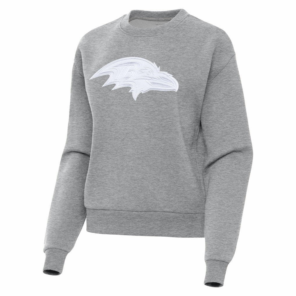 Baltimore Ravens Antigua Women's Victory Pullover Sweatshirt Heather Gray