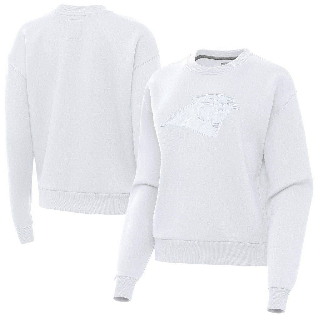 Carolina Panthers Antigua Women's Victory Pullover Sweatshirt White