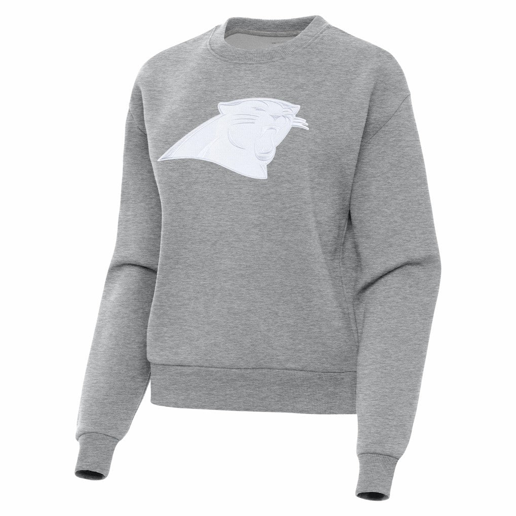 Carolina Panthers Antigua Women's Victory Pullover Sweatshirt Heather Gray