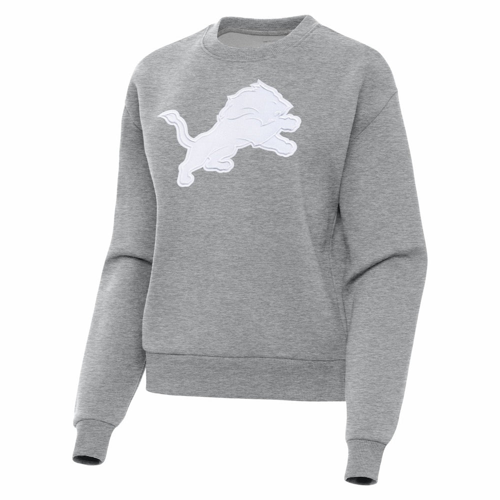 Detroit Lions Antigua Women's Victory Pullover Sweatshirt Heather Gray