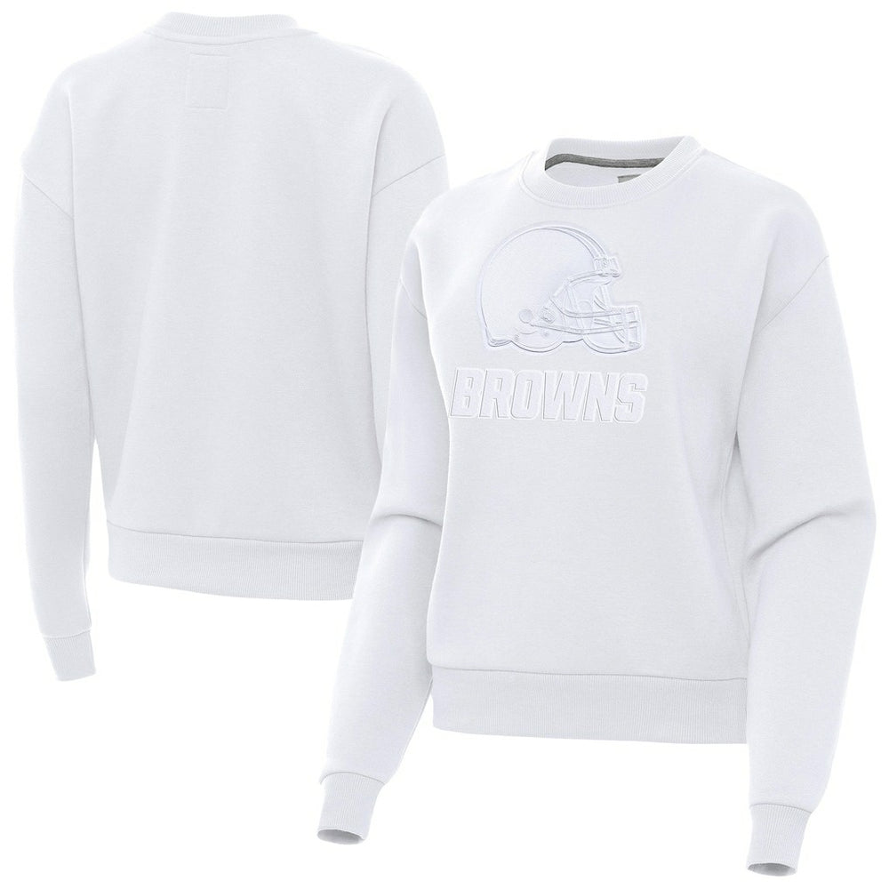 Cleveland Browns Antigua Women's Victory Pullover Sweatshirt White