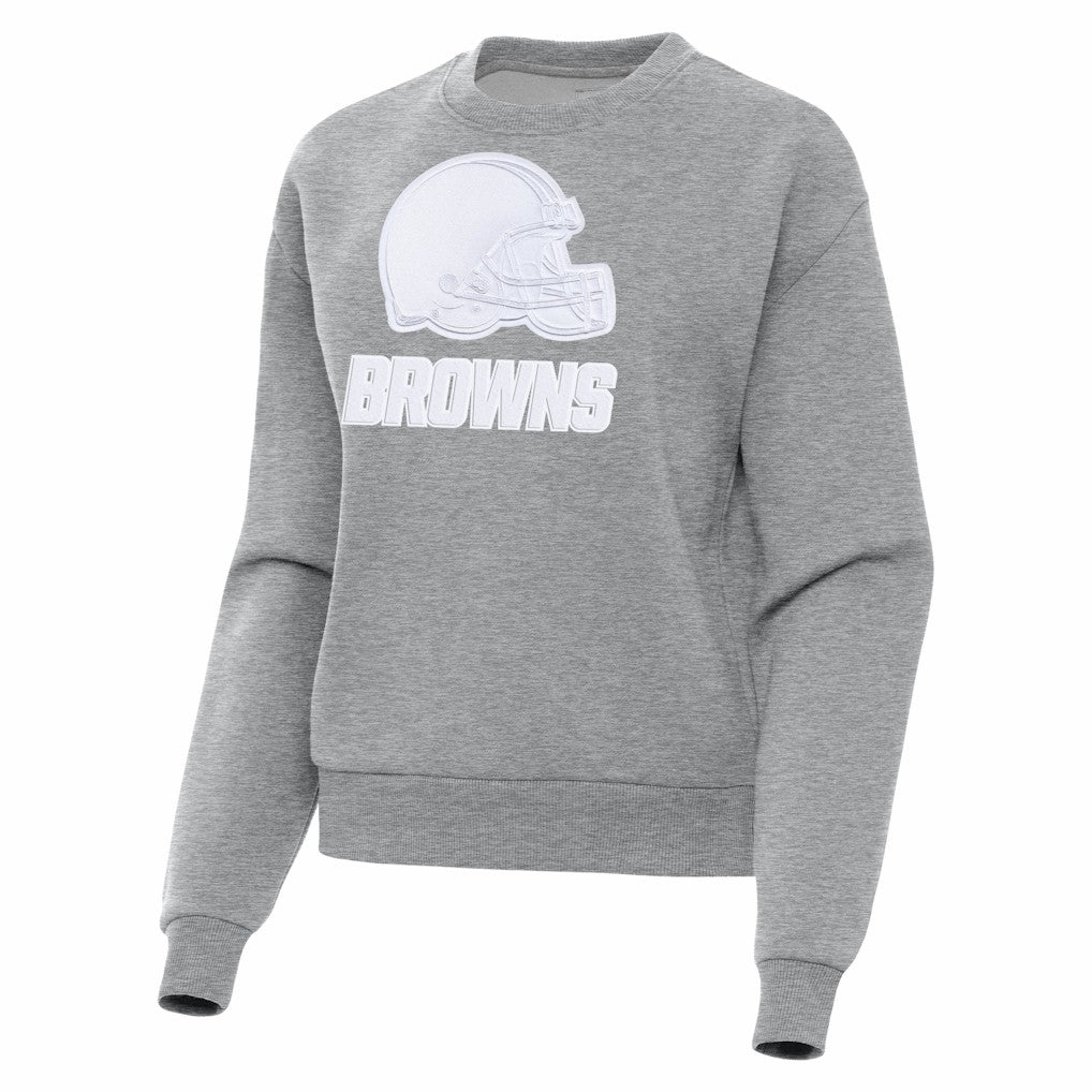 Cleveland Browns Antigua Women's Victory Pullover Sweatshirt Heather Gray