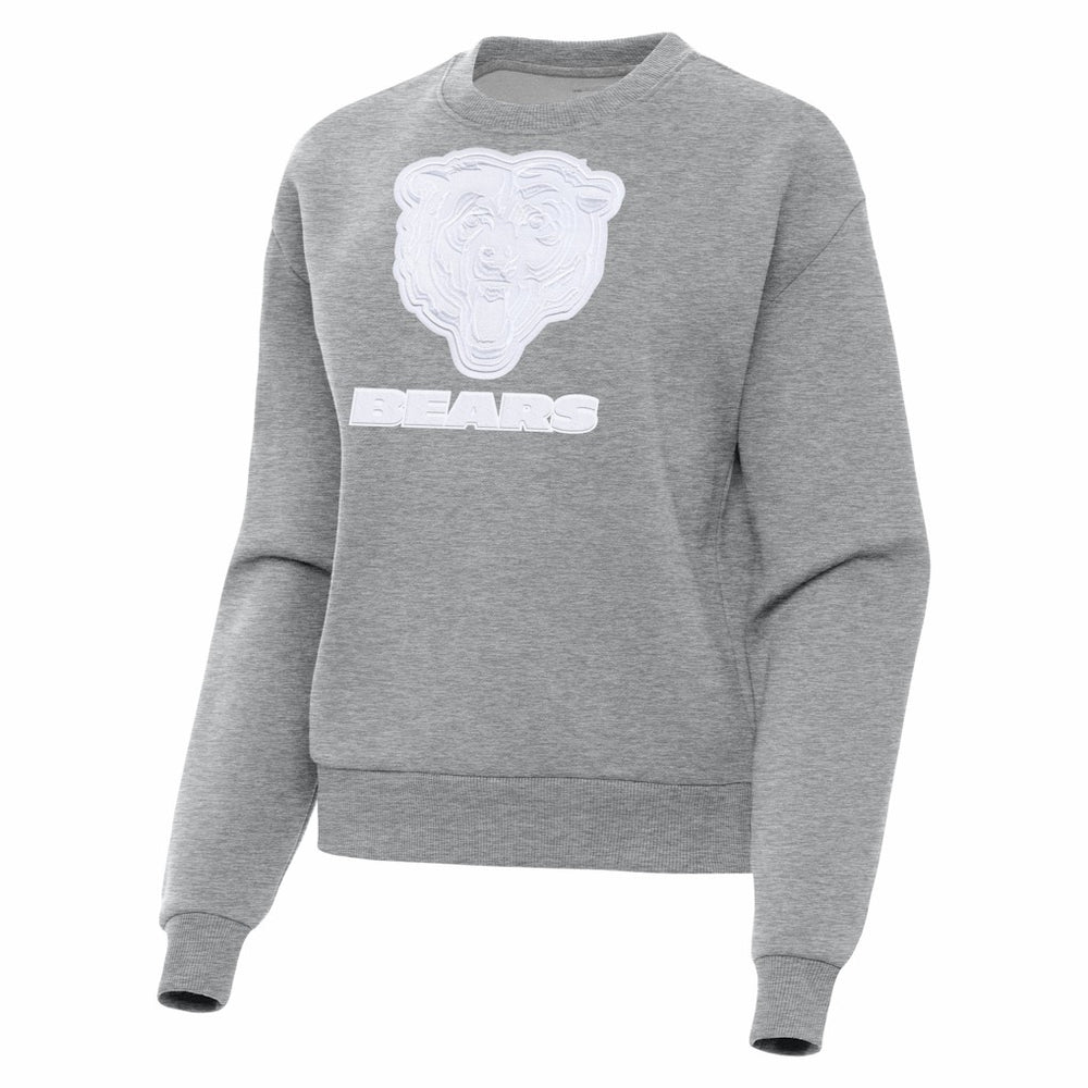 Chicago Bears Antigua Women's Victory Pullover Sweatshirt Heather Gray