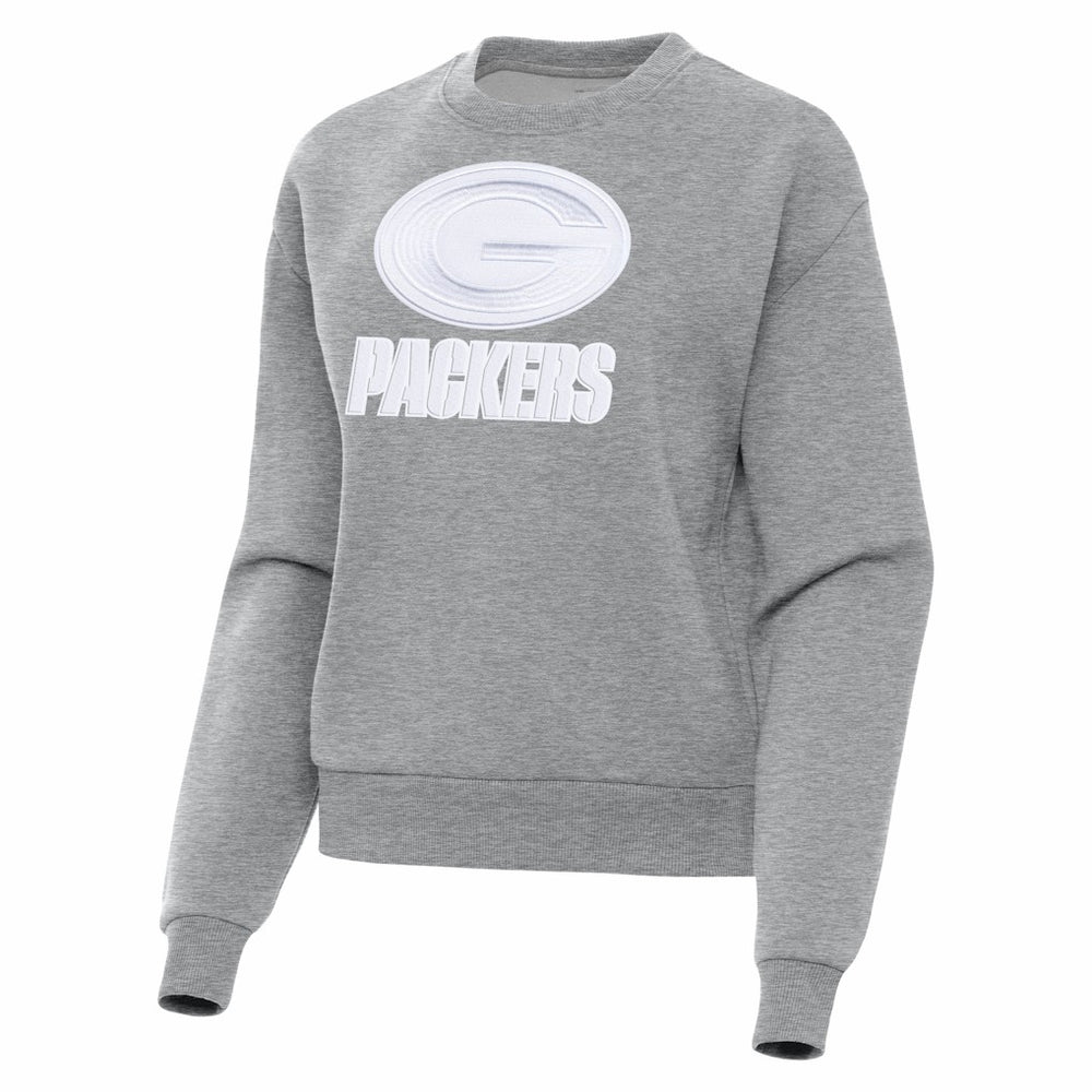 Green Bay Packers Antigua Women's Victory Pullover Sweatshirt Heather Gray