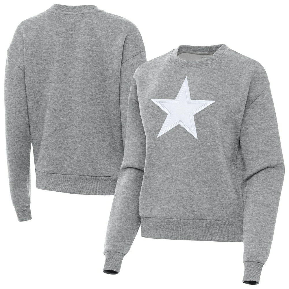 Dallas Cowboys Antigua Women's Victory Pullover Sweatshirt Heather Gray
