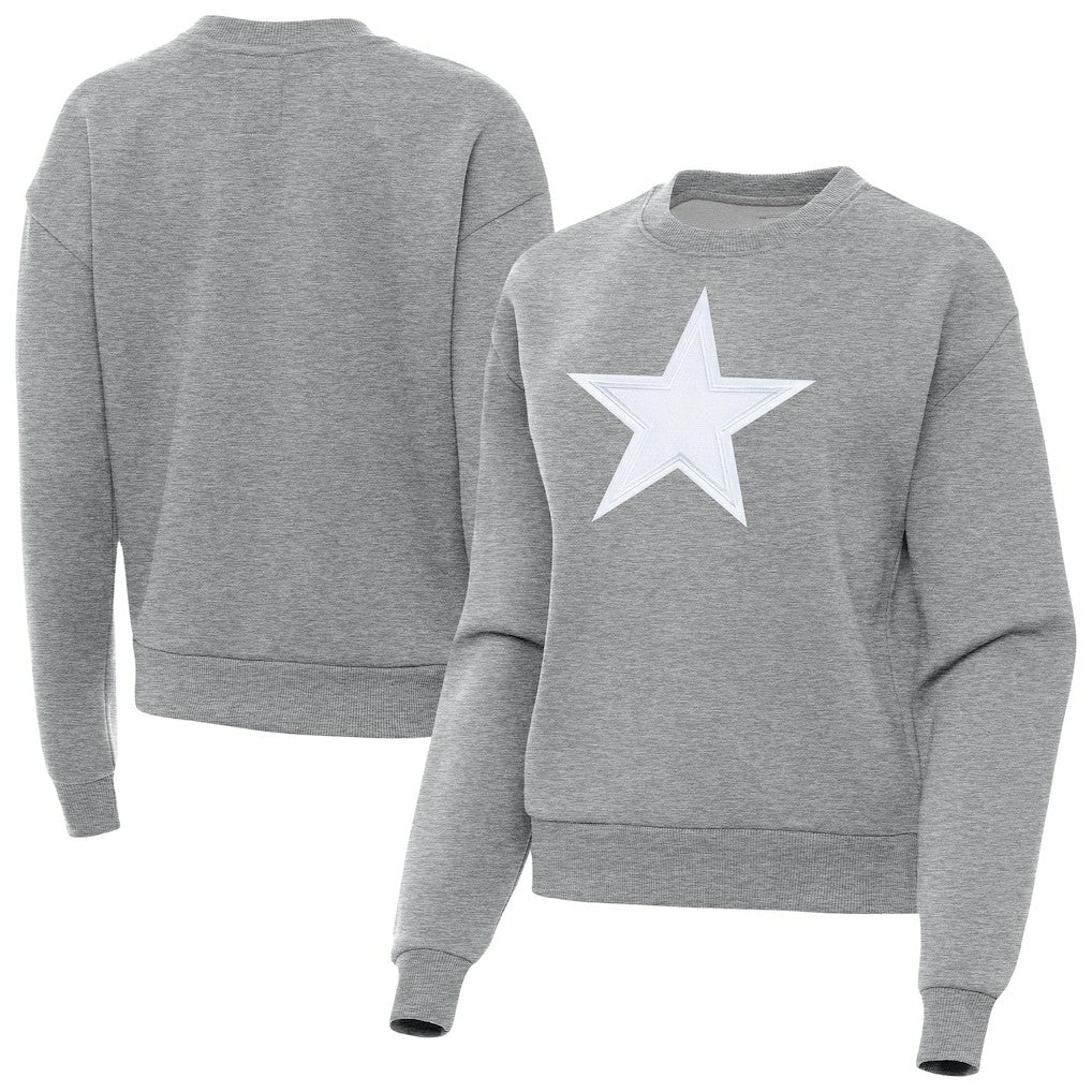 Dallas Cowboys Antigua Women's Victory Pullover Sweatshirt Heather Gray