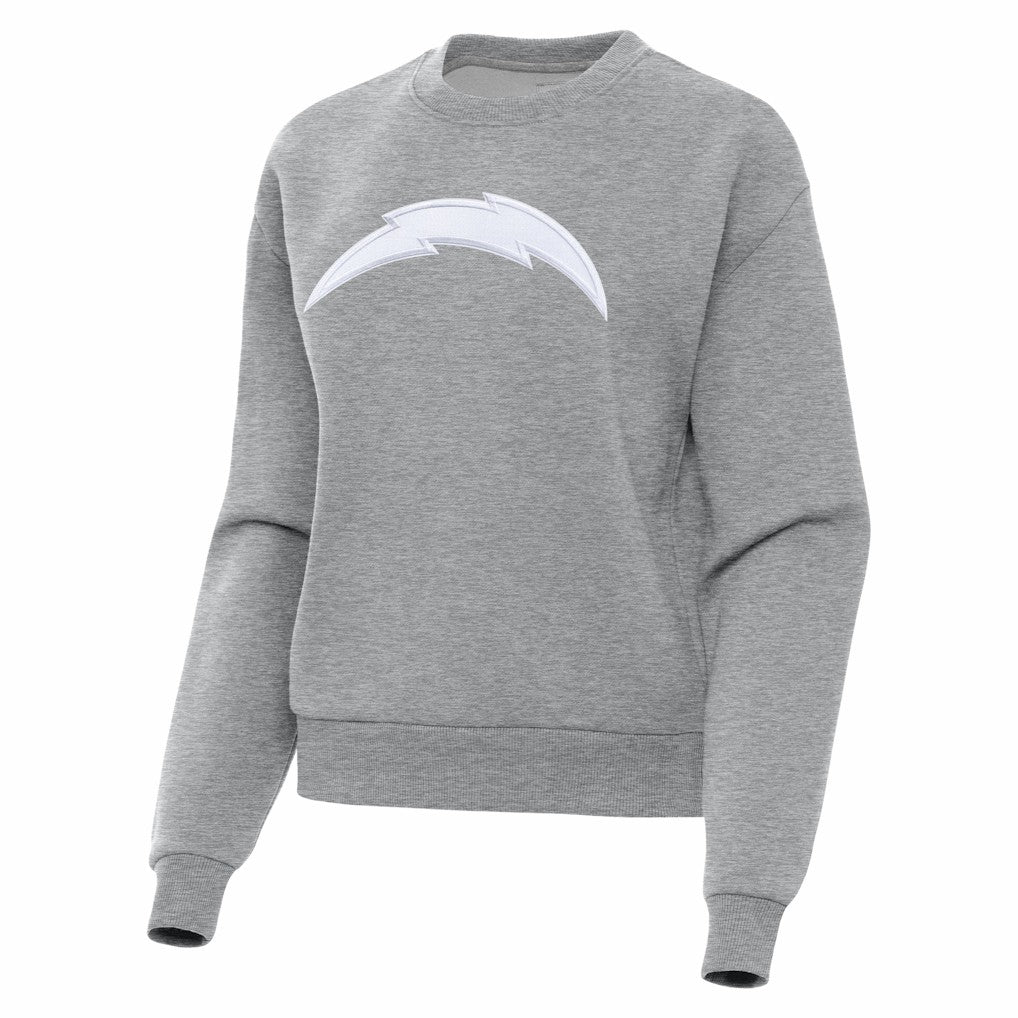 Los Angeles Chargers Antigua Women's Victory Pullover Sweatshirt Heather Gray